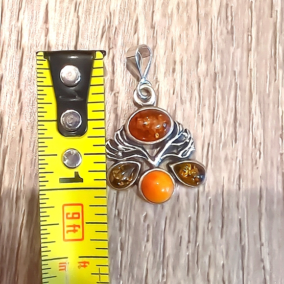 Baltic Amber Tree of Life Pendant Sterling Silver - Picture 8 of 8
